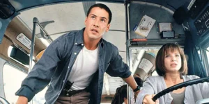 Imagem do filme velocidade máxima com Keanu Reeves e Sandra Bulllock