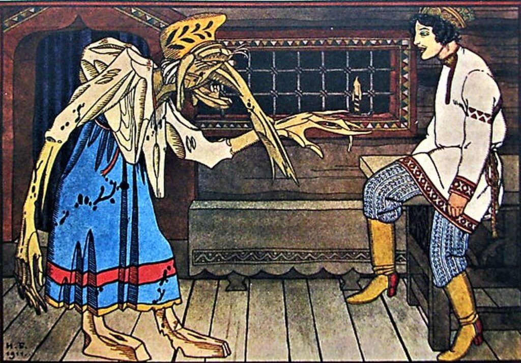 Imagem da Baba Yaga do folclore russo e eslavo